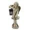 21" Lovely Weathered Ivory Standing Angel with Tealight Candle Lantern Outdoor Garden Statue